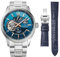 Orient Star Semi Skeleton RE-AV0122L Armbanduhr, limitierte Auflage, Türkis / Blau, Blau, Modern