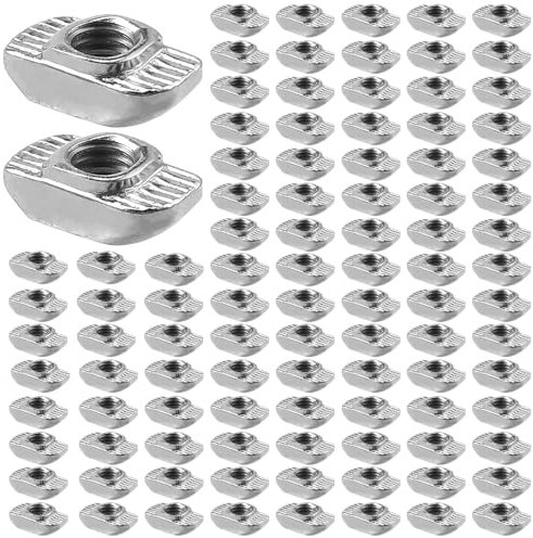 OWLMATE 100 tornillos de cabeza de martillo m6, tuercas m8, tornillos de cabeza de martillo m8 para ranura de perfil de aluminio estándar 30