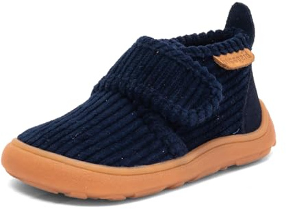 Bisgaard Boys Unisex Children's Barefoot Basic Trainers, Navy Corduroy, 20 EU Wide, Navy Corduroy, 3.5 UK Child