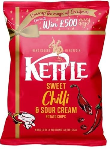 Sweet Chilli & Sour Cream Potato Chips 130G Hand Cooked Potato Chips Deliciousness that brings a smile Gift Hamper For All Occasions (Pack Of 4)