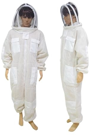 Tuta da Apicoltore, Indumenti protettivi a prova di for tutto il corpo Traspirante ventilato Tuta professionale for coltura ventilata a 3 strati Attrezzatura di sicurezza agricola ,Protezione Completa