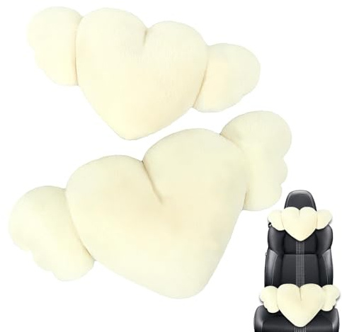 Cuscino A Forma Di Ala D'angelo A Forma Di Cuore, Cuscino A Forma Di Cuore Per Auto | Accessori Morbidi Per Auto Con Ali Per Guidare Cuscino A Forma Di Ala D'Angelo In For