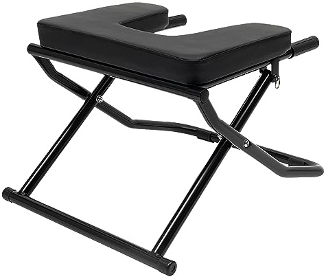 CaLaOCO Yoga Headstand Bench Yoga Inversion Chair Headstand Trainer Shoulder Stand Strength Training Inversion Equipment for Relaxation and Strength (Black)