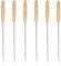 Set of 6 Stainless Steel Fondue Forks, 9.5 Inches Marshmallow Toasting Forks Kit Heat Resistant Stainless Steel with Wooden Handle for Roast Meat Dessert Cheese Marshmallows Hot Dogs (6 Colors)