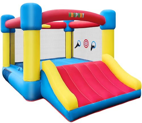 NBSPORT Inflatable Bounce House for Big Kids Ages 3-8, 6.7 x 8.4 ft Large