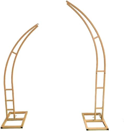 Supporto ad arco curvo in metallo per decorazioni per cerimonie nuziali, compleanni e anniversari, con supporto per palloncini a mezza luna