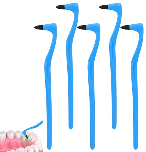Tarqite 5 PCS Teeth Stain Eraser,Professional Plaque Remover for Teeth,Teeth Cleaning Plaque Removal, Professional Dental Tools for Tartar and Stain Removal Compact Size(Blue)
