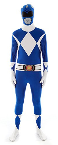Morphsuits Costume Power Ranger bleu pour homme, costume Power Ranger Morph pour adulte, taille XL