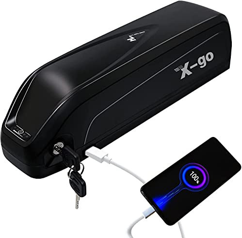 X-go E-Bike Pedelec Battery 48V 13AH Lithium Akku,Ebike Pedelec Akku Ersatzakku 48V 13AH mit 54V 2A Ladegerät, E-Bike Battery passend für 500W-1000W Motoren,Bike Batterie für Elektrofahrrad