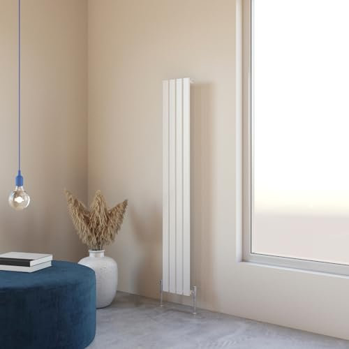 Flat Panel Radiator 1600x272mm Vertical Design Single Tall Upright White Central Heating Rad UK