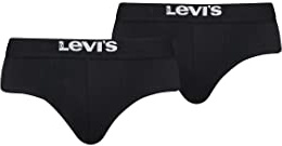 Levi's Lot de 2 Slips pour Homme, Noir Durable, M