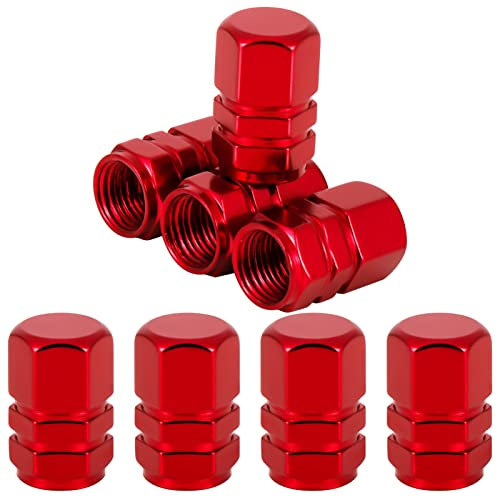 Dacitiery 8 PCS Tyre Valve Caps,Aluminum Alloy Dust Caps for Car Tyres Bike Motorcycle