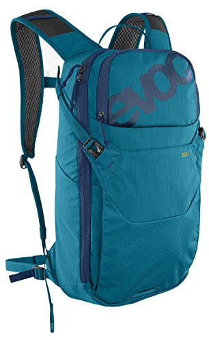 EVOC RIDE 8 Fahrradrucksack, Trekkingrucksack für Trails & andere Aktivitäten (cleveres Taschenmanagement, belüftet durch AIR-PAD-Rückenpolsterung, inkl. 2l HYDRATION BLADDER), ocean