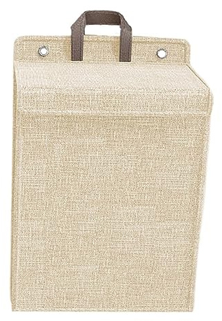 KESOTO Cesto Portabiancheria Contenitore per Vestiti Sacco per Bucato Cesta da Parete di Grande capacità con Coperchio Adatto per Organizzare Biancheria, Beige Grande