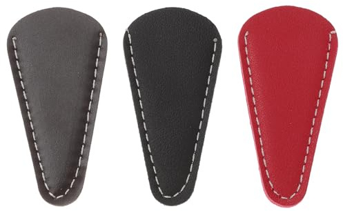 COOPHYA 3pcs Pu Leather Scissor Protector Lightweight Safety Cover for Scissors, Assorted Colour, Portable Shears Cover Bag for Boys and Girls