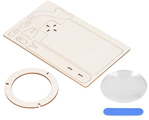 Kit di costruzione con lente d'ingrandimento in legno Esperimento scientifico per bambini sopra i 6 anni Assemblaggio STEM educativo genitore-figlio