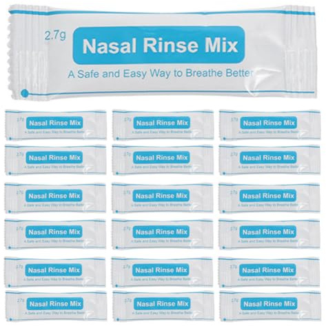 WRITWAA 60 St Nässköljningssalt Snabbupplösande Saltlösning För Näsrensning Mild Formel För Allergisäsong Och Fuktiga Klimat Portable Nasal Care