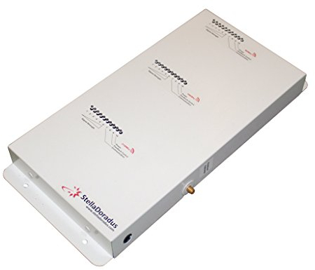 Repetidor de tres bandas StellaHomeLGW | recibe cualquier señal de teléfono móvil disponible, amplifica y luego lo envía dentro de casa. GSM + UMTS + LTE