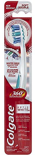 Colgate 360 Degree Advanced Optic White Toothbrush, Soft