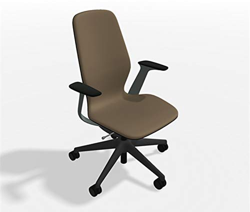 Steelcase SILQ Office Desk Chair Merle Dark Frame Cogent Connect Quicksilver Fabric 5S96 - Hard Floor Casters Wheels