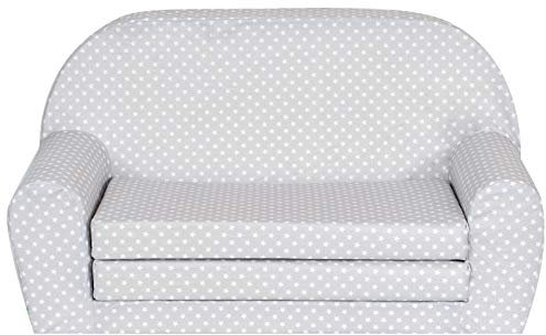 FORTISLINE Ausklappbares Kindersofa Mini Sterne Abnehmbarer Bezug Spielsofa Kuschelsofa Übernachtungssofa