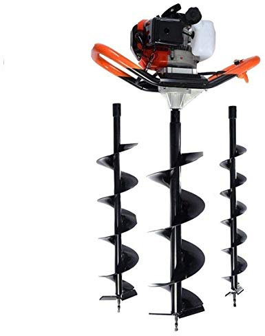 Tarière à tarière à Essence 52CC incluant 3 tarières Foret 4/6/8