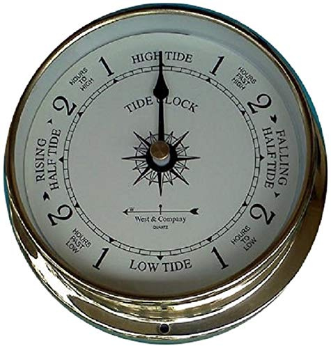 5 3/8 Raised Brass Tide Clock