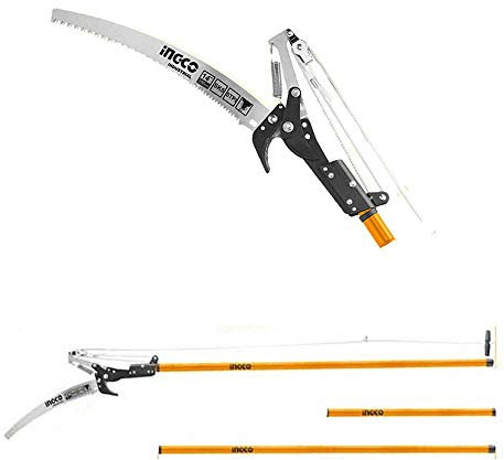 Ingco Heps25281 Segaccio Con Asta Telescopica 240 Cm Lama In Teflon Verniciato Professionale