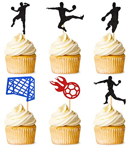 30 Stück Handball Cupcake Topper Handball Tortenaufsatz Sport Kuchen Dekoration für Handball Party Dekoration Sport Party Dekoration