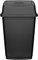 Plastic Flip Top Rectangle 50L Litre Waste Bin Paper Rubbish Kitchen Swing Bins UK (Black)