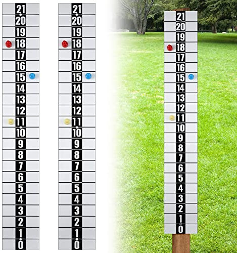 Kathfly 2 Stück Cornhole Anzeigetafel mit 6 Magneten, magnetische Anzeigetafel Cornhole Score Keeper zum Behalten der Punktzahl für Maisloch, Bocce, Sitzsack, Wurfball, Spiele im Freien