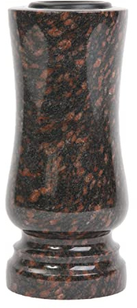 Vaso per tomba in granito Ruby Star, per cimitero, con fiori, pietra naturale