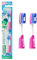 GUM Playbrush JUNIOR 6+ Aufsteckbürsten Original, 2er Pack, EXTRA WEICH, Pink