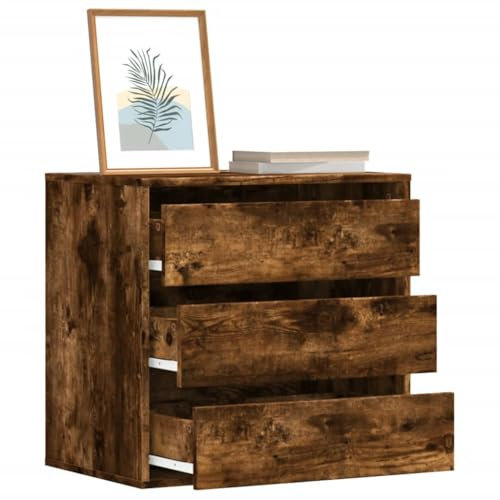 Snsowed Cajonera de Esquina Madera ingeniería Roble Ahumado 60x41x58 cm, Comoda Dormitorio, Muebles Dormitorio, Cajonera para Armario, Gavetero Dormitorio, Cómodas Y Cajoneras - 852847