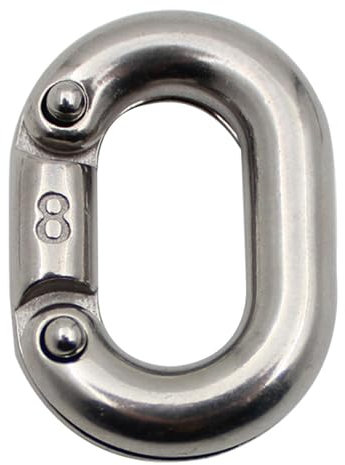 NVOQILIN 1 pieza de acero 316 anclas de barco de eslabones de cadena de acero marino grado C, conexiones divididas de eslabones de cadena