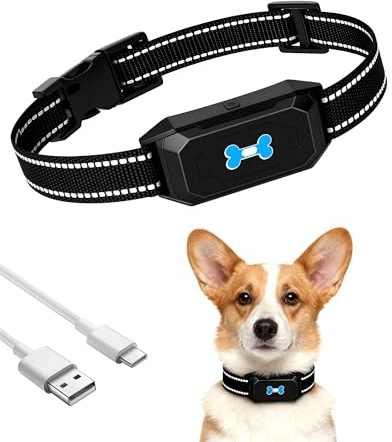Ouxonix Anti Bark Collar for Dogs, Rechargeable Humane No Shock Bark Collar with Vibration & Beep Modes, Effective anti Barking Device for dogs & Dog Training Collar for Small, Medium, Large Dogs