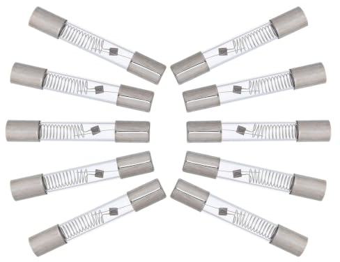 CVUTOVO 10 Unidades Fusible de Alta Tensión 6x40mm para Microondas, Protección de Voltaje Elevado, Material Vidrio y Metal, Adecuado para Reparación de Horno en Cocina Doméstica