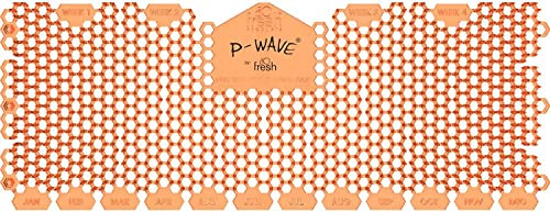 P-Wave 6 Pack Trough Urinal Screen Splash Mats, Large Size Fits All Types Of Trough Urinals, Deodoriser & Odour Neutraliser, Long Lasting, Anti-Splash Mats with Slanted Bristle, Mango