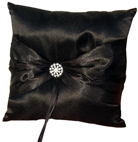 EBTOYS Ringkissen für Hochzeit, Ringkissen, Schwarz, 20 cm
