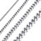 Richsteel damen Frauen Halskette 3mm breit 46cm Kubanische Halskette aus Edelstahl klassische Cuban Link Chain für Damen und Herren