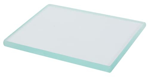 Leather Polishing Tempered Glass, 130 x 100 x 8mm, Burnisher Slicker Leather Craft Tools, Leather Craft Tool for Glass Block Leather Smoothing Techniques