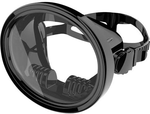 Jwintee Diving Mask Scuba Mask Spearfishing Mask Freediving Water Mask Tempered Glass Oval HD Anti-Fog Scuba Goggles for Adults