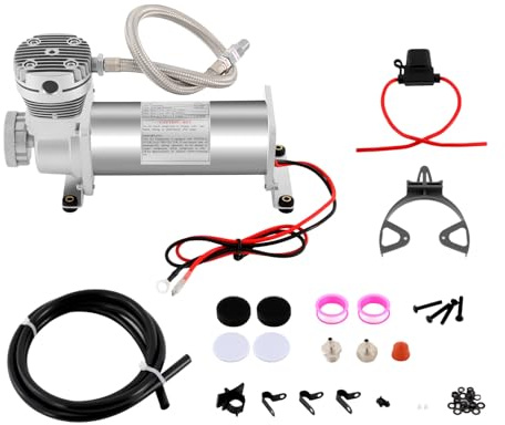 200 PSI 3/8 NPT luftkompressorsats, robust lufttransportbärare, 12 V luftfjädringskompressor, högpresterande kompressor för fordon, fjädringssystem