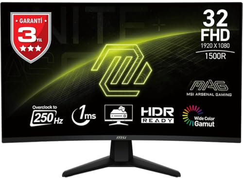 MSI Monitor Gaming mag 32C6X, 1920x1080 (FHD), 31.5, 16:9, Curve 1500R, Negro