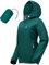 33,000ft Regenjacke Damen Wasserdicht Outdoorjacke Atmungsaktiv Herbst Übergangsjacke Leichte Jacke mit Kapuze Windbreaker zum Wandern Reisen Treking Fahrrad Cyan Grün 38
