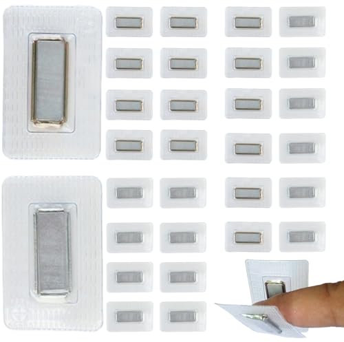 30 Stück Magnetknöpfe Zum Annähen, Magnete Zum Einnähen, Starker Magnetverschluss Für Taschen Und Kleidung, Versteckte Mini Magnete Mit PVC-Beschichtung, Ideal Für Nähprojekte Wie Vorhänge Und Taschen