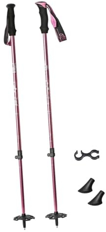 Sharplace Bâtons de Ski avec rondelles à Neige, en Alliage d'aluminium, Embouts ergonomiques pour Bottes, bâtons de Raquettes pour Sports d'hiver, Bunny, Rose
