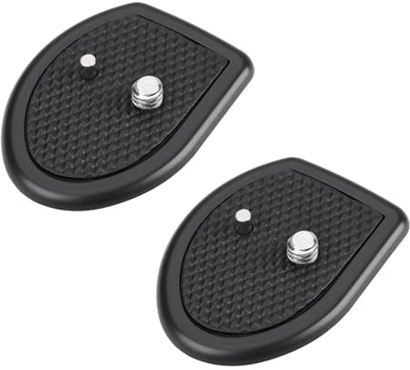 VGOL 2X Piastra A Sgancio Rapido per Treppiede con Vite di Montaggio da 1/4 27x27mm Compatibile con Amazon Basics Treppiede Leggero da 50 Pollici