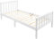 LIFE CARVER Bed Wooden Frame White Solid Pine for Adults, Kids, Teenagers (90 * 190cm)