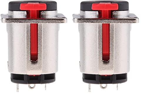 perfk 2pcs Klinken Einbaubuchse 6,3mm offen mit, einfach instaliert